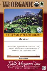 Fair Trade Organic Mexican SWP Decaf Coffee